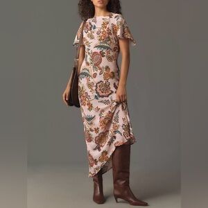 NWT Size 4 - Kachel Flutter-Sleeve Slip Dress